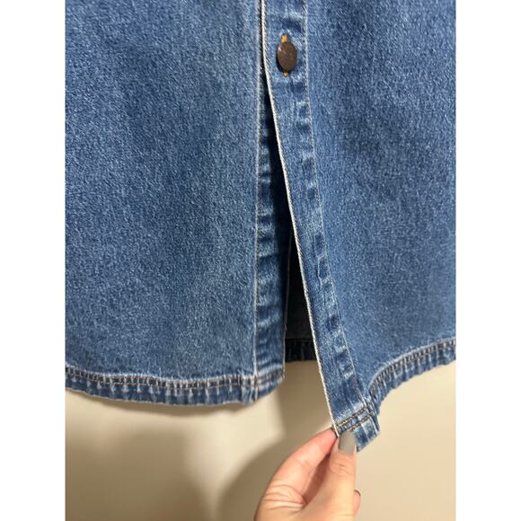 Bill Blass Vintage Womens Denim Midi Skirt Button Front Size 12 - Picture 4 of 7